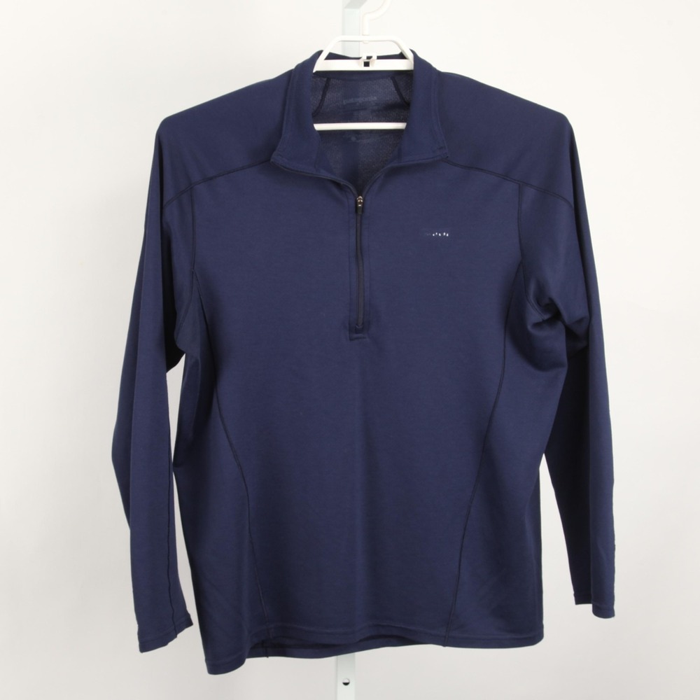 Patagonia Capilene 3 Midweight Shirt Men Large Blue 1/4 Zip Performance Polartec - Picture 2 of 10